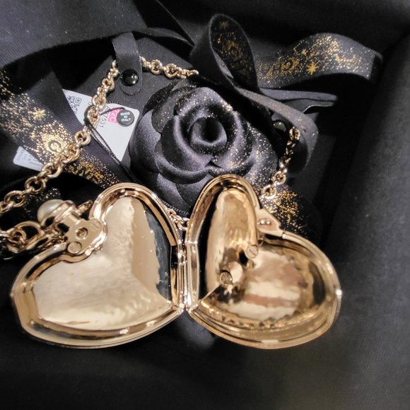 22C Chanel CC Long Necklace Heart Locket - AB7531 B07266 - Picture 6 of 16